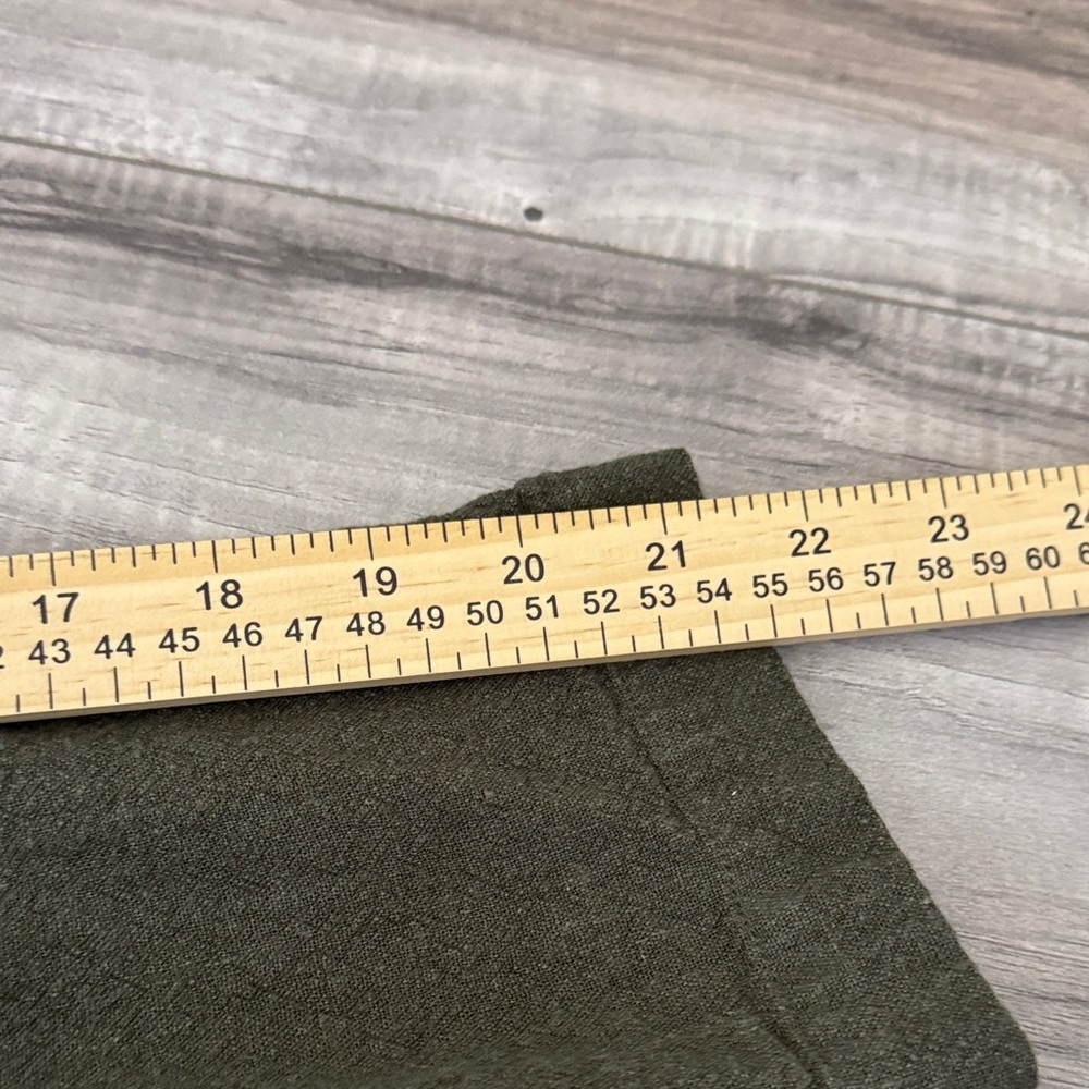 J Jill petite M Olive Green Pants linen blend - Picture 8 of 9